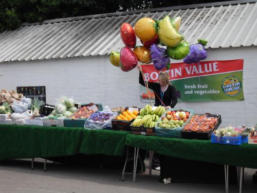 Stall with balloons